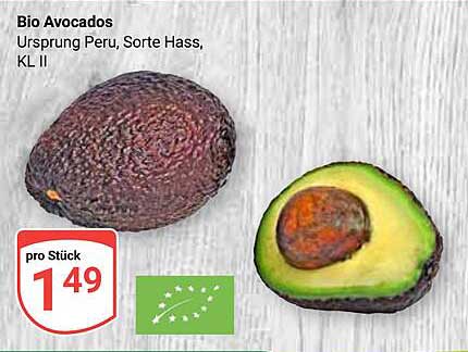Bio Avocados Ursprung Peru, Sorte Hass, KL II