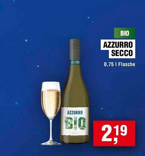 BIO AZZURRO SECCO 0,75 L Flasche