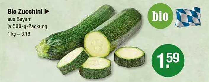 Bio Zucchini aus Bayern je 500-g-Packung