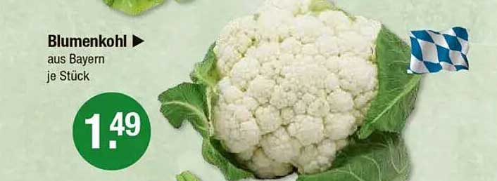 Blumenkohl aus Bayern je Stück