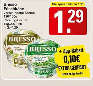 Bresso Frischkäse verschiedene Sorten 120/150g