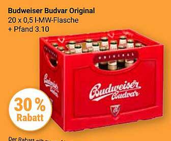 Budweiser Budvar Original 20 x 0,5 l-MW-Flasche + Pfand 3,10