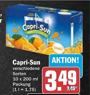 Capri-Sun verschiedene Sorten 10 x 200 ml Packung