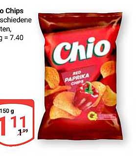 Chio Paprika Chips 150 g zum Vorteilspreis