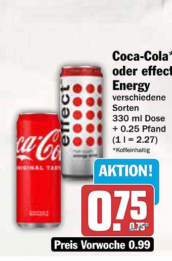 Coca-Cola* oder effect Energy 330 ml Dose