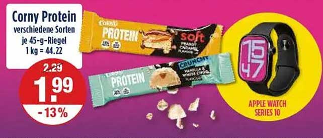 Corny Protein verschiedene Sorten je 45-g-Riegel