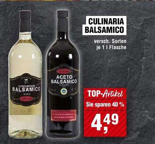 CULINARIA BALSAMICO - versch. Sorten je 1 l Flasche