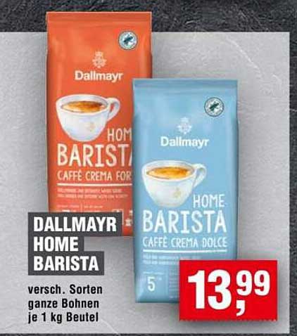 Dallmayr Home Barista – Ganze Bohnen für perfekten Kaffeegenuss