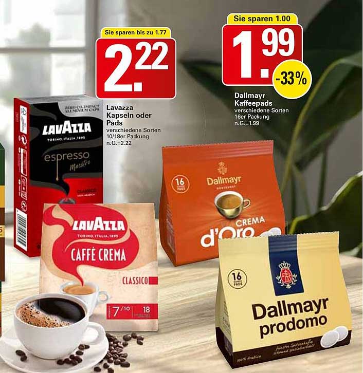 Dallmayr Kaffeepads - verschiedene Sorten, 16er Packung