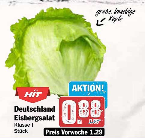 Deutschland Eisbergsalat Klasse I Stück