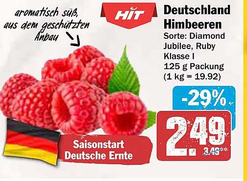 Deutschland Himbeeren Sorte: Diamond Jubilee, Ruby Klasse I 125 g