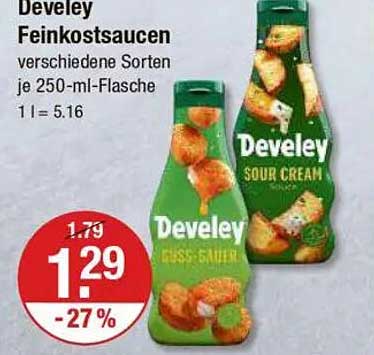 Develey Feinkostsaucen verschiedene Sorten je 250-ml-Flasche