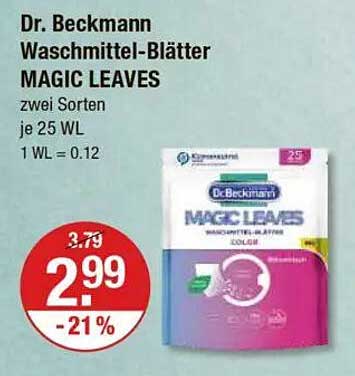 Dr. Beckmann Waschmittel-Blätter MAGIC LEAVES