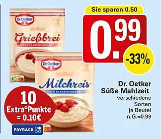 Dr. Oetker Süße Mahlzeit - Grießbrei und Milchreis