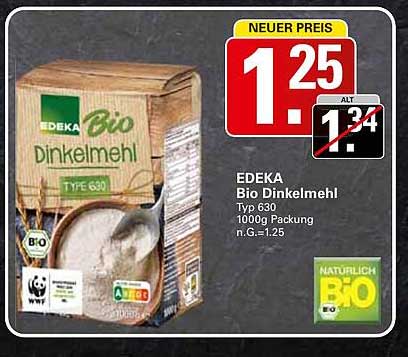 EDEKA Bio Dinkelmehl Typ 630 1000g