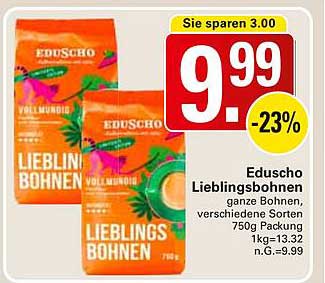 Eduscho Lieblingsbohnen 750g