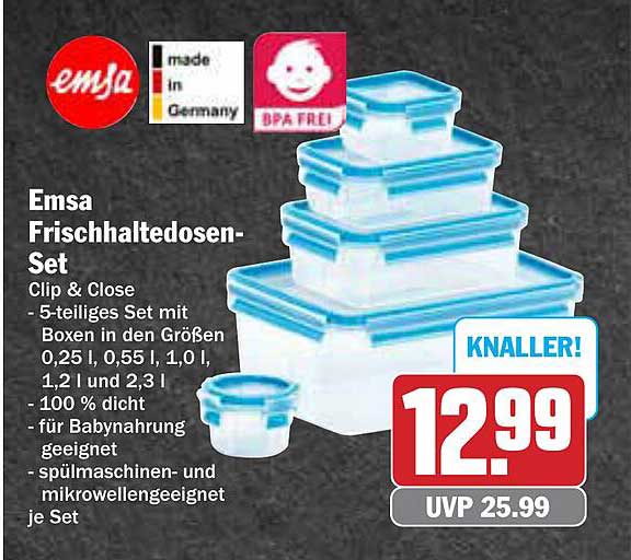 Emsa Frischhaltedosen-Set Clip & Close