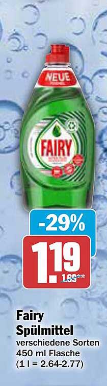 Fairy Spülmittel verschiedene Sorten 450 ml Flasche
