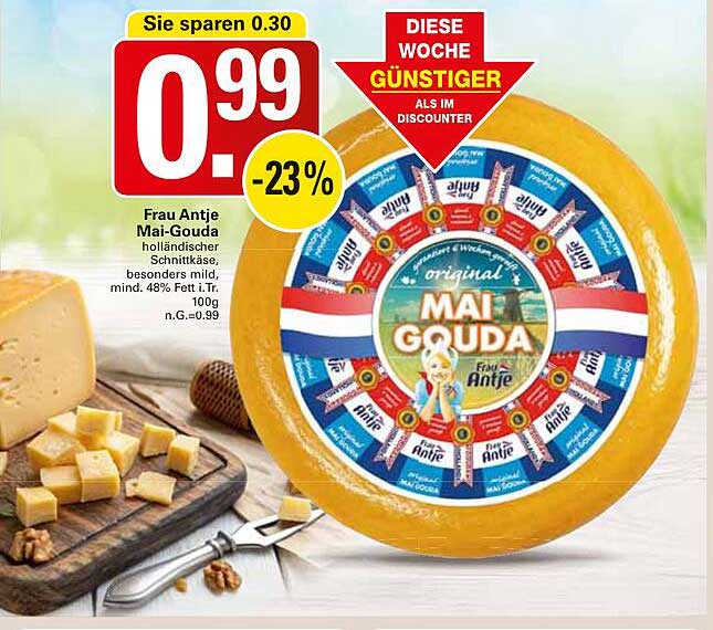 Frau Antje Mai-Gouda - holländischer Schnittkäse