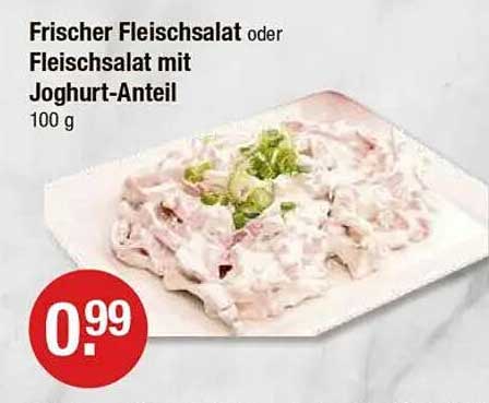 Frischer Fleischsalat oder Fleischsalat mit Joghurt-Anteil