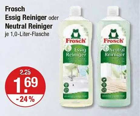 Frosch Essig Reiniger oder Neutral Reiniger je 1,0-Liter-Flasche