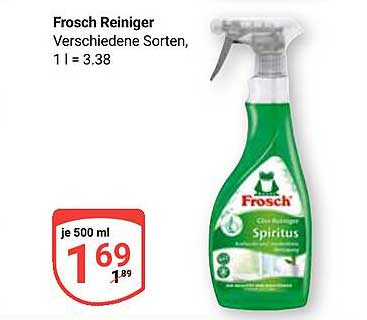 Frosch Reiniger - Verschiedene Sorten, 500 ml zum Preis von nur 1,69 €