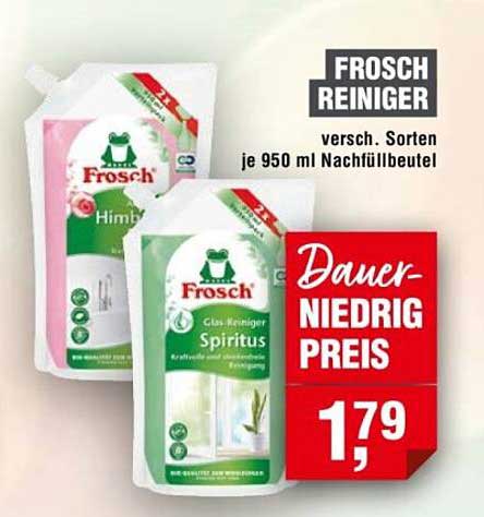 Frosch Reiniger - verschiedene Sorten je 950 ml Nachfüllbeutel