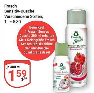 Frosch Sensitiv-Dusche – Verschiedene Sorten, 1 l = 5,30