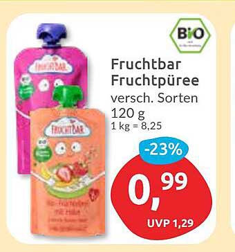 Fruchtbar Fruchtpüree 120 g - verschiedene Sorten