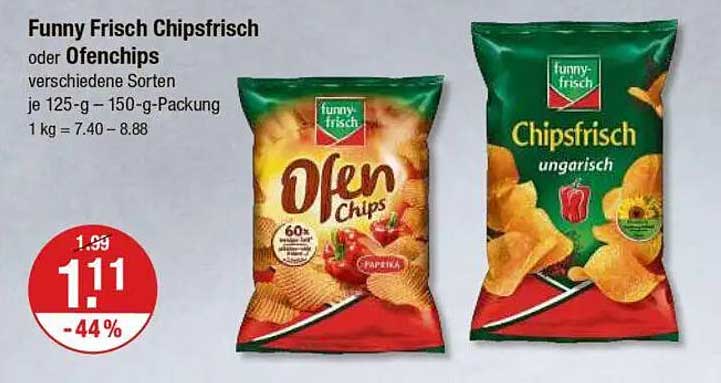Funny Frisch Chipsfrisch oder Ofenchips – verschiedene Sorten