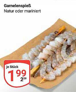 Garnelenspieß Natur oder mariniert