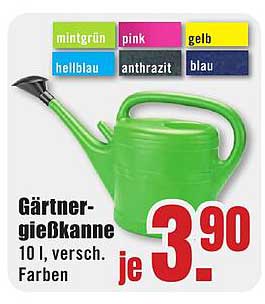 Gießkanne 10 l in verschiedenen Farben