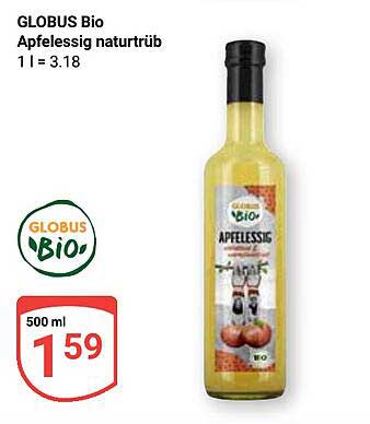 GLOBUS Bio Apfelessig naturtrüb 500 ml