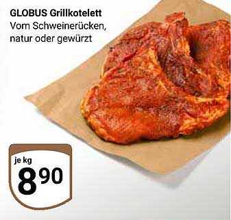 GLOBUS Grillkotelett vom Schweinerücken, natur oder gewürzt