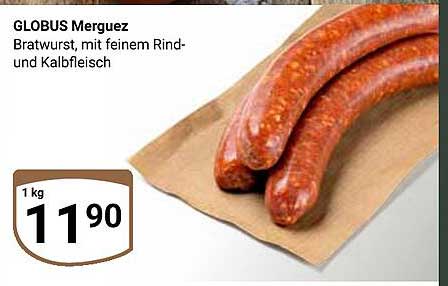 GLOBUS Merguez Bratwurst, mit feinem Rind- und Kalbfleisch