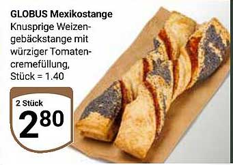 GLOBUS Mexikostange - Knusprige Weizengebäckstange mit würziger Tomatencremefüllung