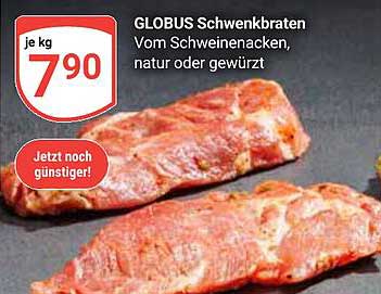 GLOBUS Schwenkbraten vom Schweinenacken, natur oder gewürzt