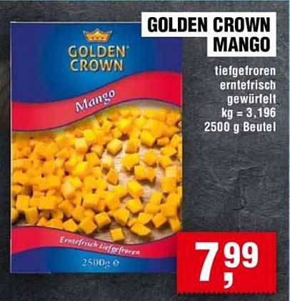 GOLDEN CROWN MANGO - Tiefgefroren gewürfelt