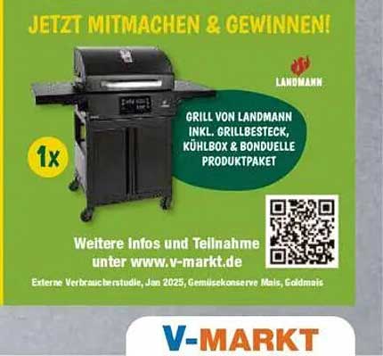 Grill von Landmann inkl. Grillbesteck, Kühlbox & Bonduelle Produktpaket