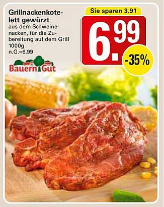 Grillnackensteak gewürzt aus dem Schweinenacken