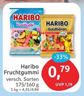 Haribo Fruchtgummi – Verschiedene Sorten