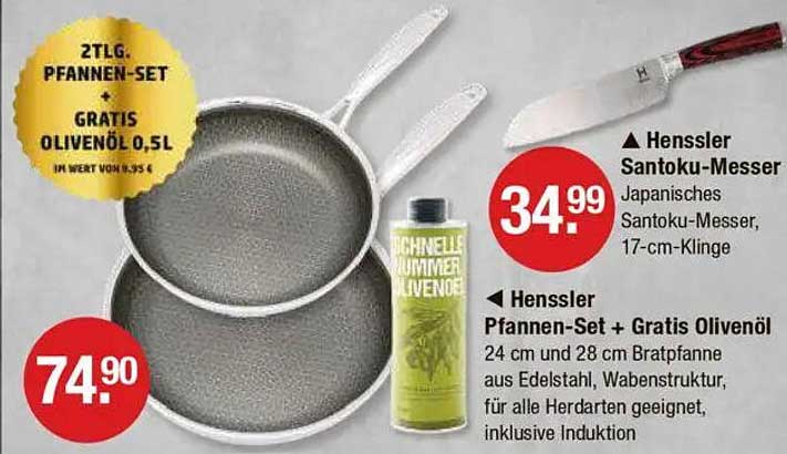 Henssler Pfannen-Set + Gratis Olivenöl