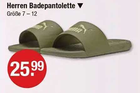 Herren Badepantoletten Größe 7 – 12