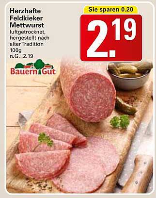 Herzhafte Feldkieker Mettwurst