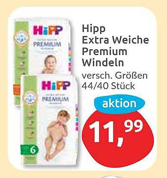 Hipp Extra Weiche Premium Windeln - verschiedene Größen, 44/40 Stück