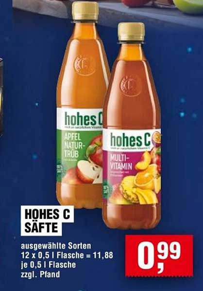 Hohes C Säfte – Apfel Natur-Trüb und Multi-Vitamin