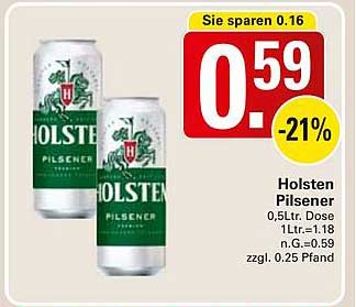 Holsten Pilsener 0,5L Dose