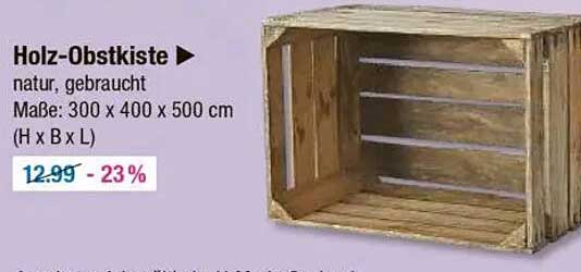 Holz-Obstkiste, natur, gebraucht