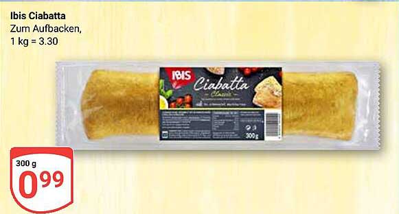 Ibis Ciabatta zum Aufbacken, 300 g