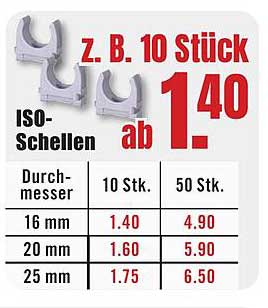 ISO-Schellen 10 Stück ab 1,40 €